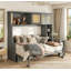 Lit escamotable avec bureau et armoires en rotin, lit mural peu encombrant pour la chambre à coucher-1304869911