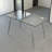 Glass Dining Table, Modern Rectangular Table With Tempered Glass Tabletop & Sliver Metal Legs, Simplistic Kitchen Table, Versatile Table For Home Office (0 Damage)