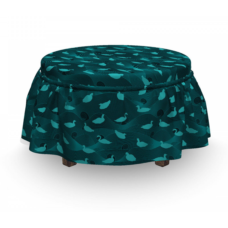 Box Cushion Ottoman Slipcover