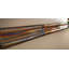 Atmosphere 2 in. x 8 in. Iridescent Recycled Glass Handmade Trim Decorative Wall & Pool Tile
