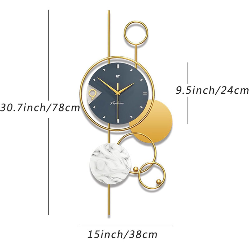 Grande horloge murale à pile silencieuse de 31 pouces pour le salon, la cuisine et la maison