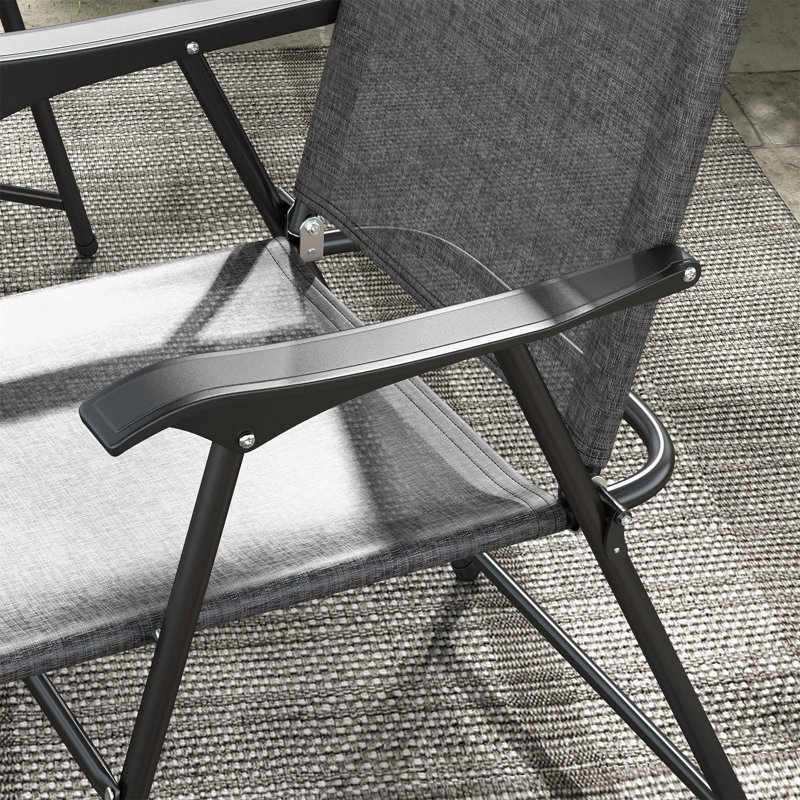 Chaises de patio pliantes Outsunny, Gris