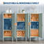 Armoire de rangement mince verrouillable en métal avec tablettes réglables - Casier en acier pour bureau, maison, gymnase, école, garage, conception ventilée-1274417883