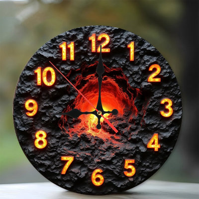 Horloge murale Volcano Lava Cave