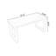 Bureau rectangulaire en bois massif brun clair-616290637