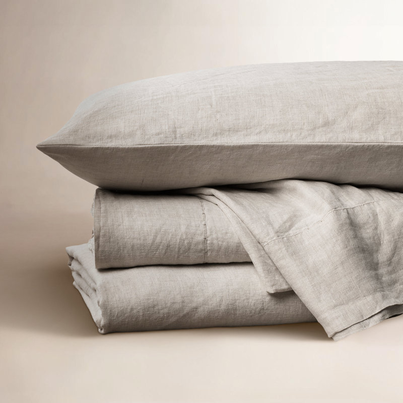 Organic Relaxed Pillowcase, King Pillowcase, Undyed Chambray