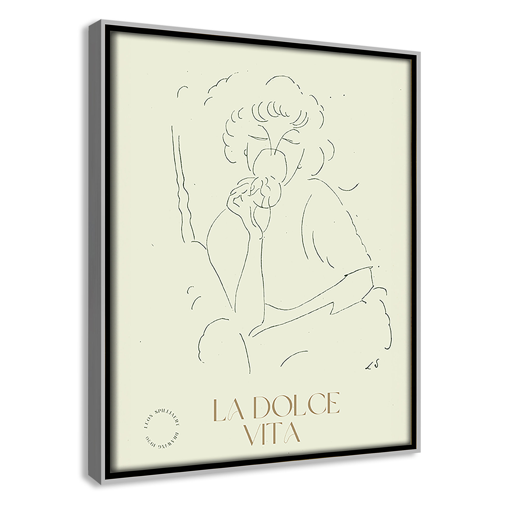 La Dolce Vita Print by Permild & Rosengreen x Léon Spilliaert, 11.5" H x 9.5" W, Silver