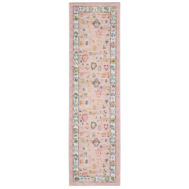 Tapis à poils plats lavables Kugler Vintage, Tapis de couloir de 2 pi x 7 pi