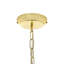 DIAMANTE 2 - Light Gold Chandelier Pendant