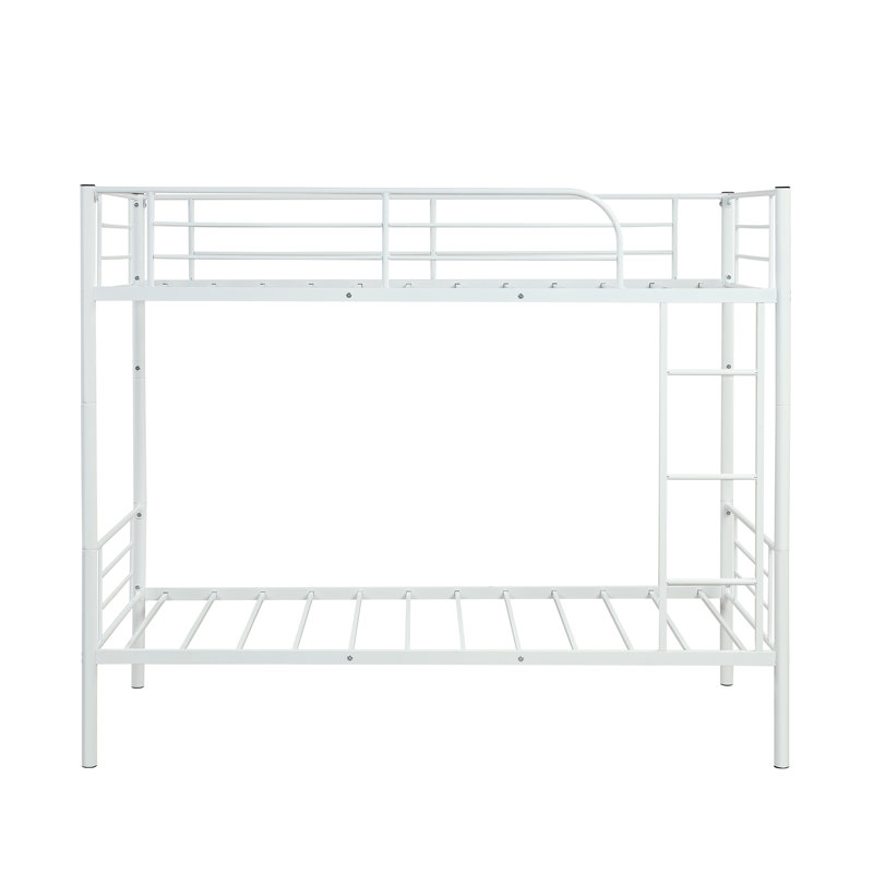 Uhrichsville Bunk Bed with Built-in Ladder Included,  White