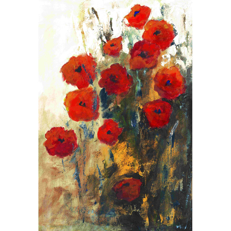 Tall Tall Floral - peinture sur toile tendue, H 12 po x l 8 po