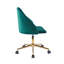 Chaise de bureau en velours Auman-729940706