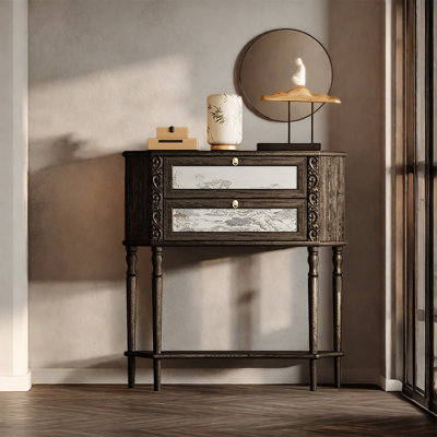 Classic Walnut Cabinet with Deep Drawers