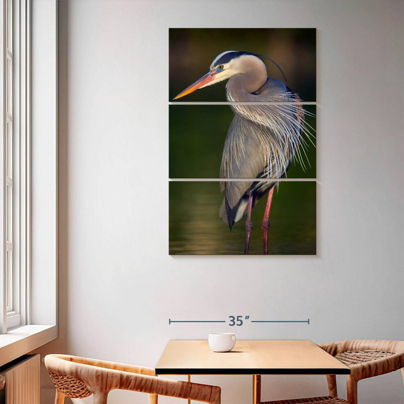 Brampt Wild Great Blue Heron I, 65" H x 42" W