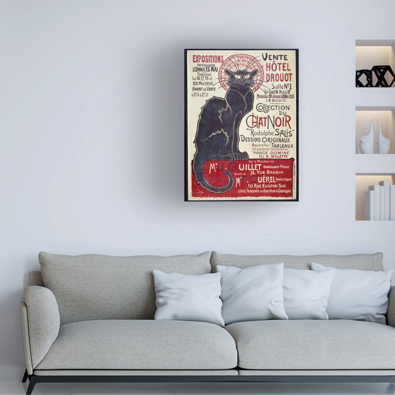 «Theophile», Alexander Steinlen, affiche publicitaire sur la vente à l'hôtel Drouot, 1898, art sur toile, H 32 po x l 24 po