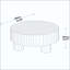 Table basse ronde, finition pour salon