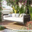 Balancelle de jardin simple minimaliste avec structure en bois d'acacia et design incliné - gris-129584780