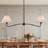 2-Light Linear Pendant Light with Pleated Fabric Shades and PVC Lining-1573065621