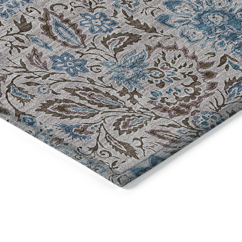 Floral Indoor / Outdoor Rug, Round 8'