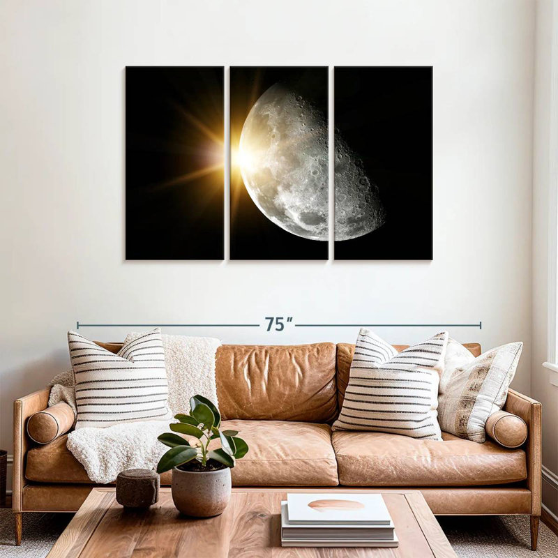 Oberle Sun Behind Moon, 36" H x 57" W