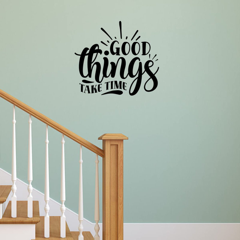 Text & Numbers Non-Wall Damaging Wall Decal, 18" H x 21" W, Black