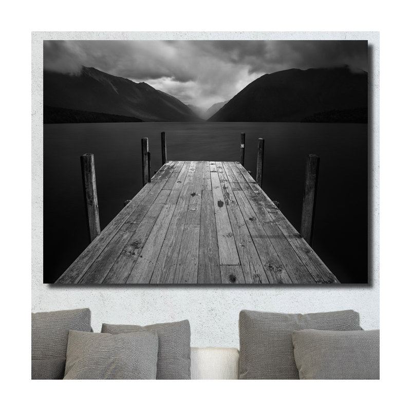 The Lake - impression d'art graphique, H 12 po x l 16 po x P 1 po