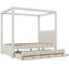 Lit plateforme à baldaquin avec lit gigogne Upholstery-1686800388