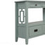 Console 36 po, 4 tiroirs, 1 tablette pour hall d'entrée - Bleu rétro-129912128-129912131-129912132