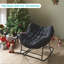 Chaise berçante en acier avec coussin Weixel-106714885-106714883