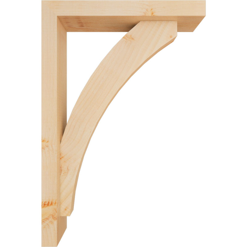 Thorton Block Bracket with Offset Brace, 24 x 16, 3 1/2"W Douglas Fir (Smooth)