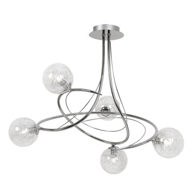 Tabia Clear Glass Semi Flush Mount