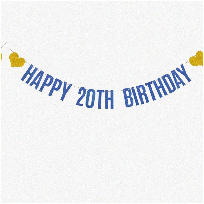 22nd Birthday Rose Gold Glitter Banner