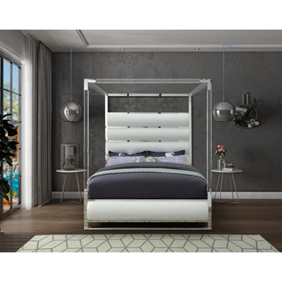 Encore Upholstered Low Profile Canopy Bed