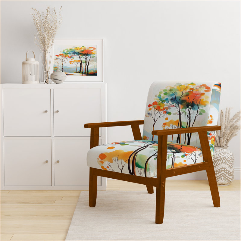 Chaise rembourrée Forest, Brown Square Arms