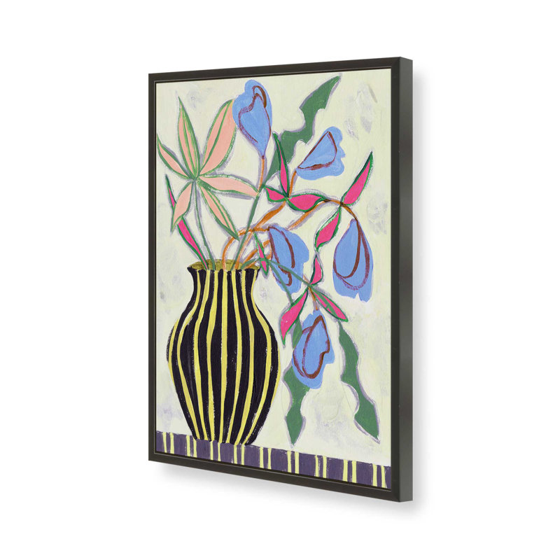 «Patchwork Vibrance II» par Melissa Wang, reproduction d'art sur toile, Noir, Encadrement ouvert sans papier mat