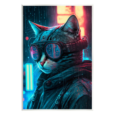 Art sur plaque Stupell Industries Cybercat