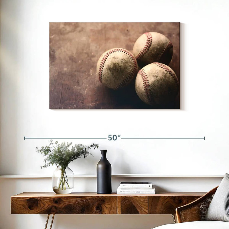 Sireci Baseball Trio, 24" H x 36" W