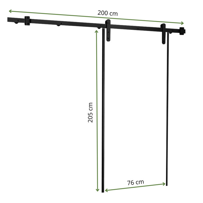 Door, 76cm x 205cm, Brown