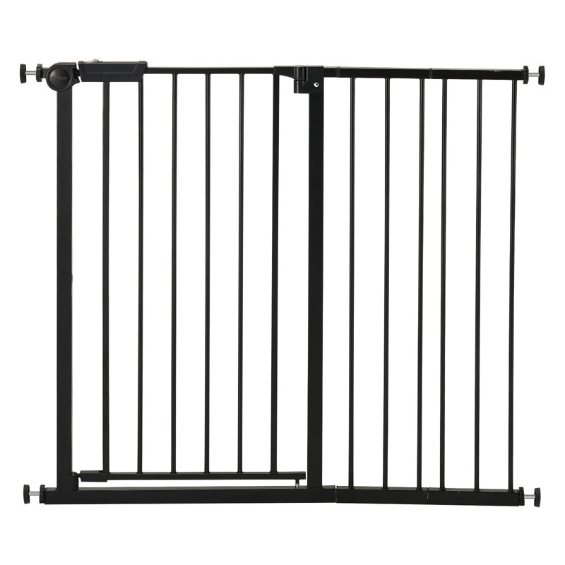 Barrière pour bébé 26-40 pouces de largeur réglable 36 po de hauteur pour chien blanc, Noir