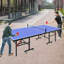 Ensemble de table de ping-pong pliable et portable de 8 pieds pour jeux d'intérieur, comprenant un filet, 2 raquettes et 3 balles-124241939-124241940