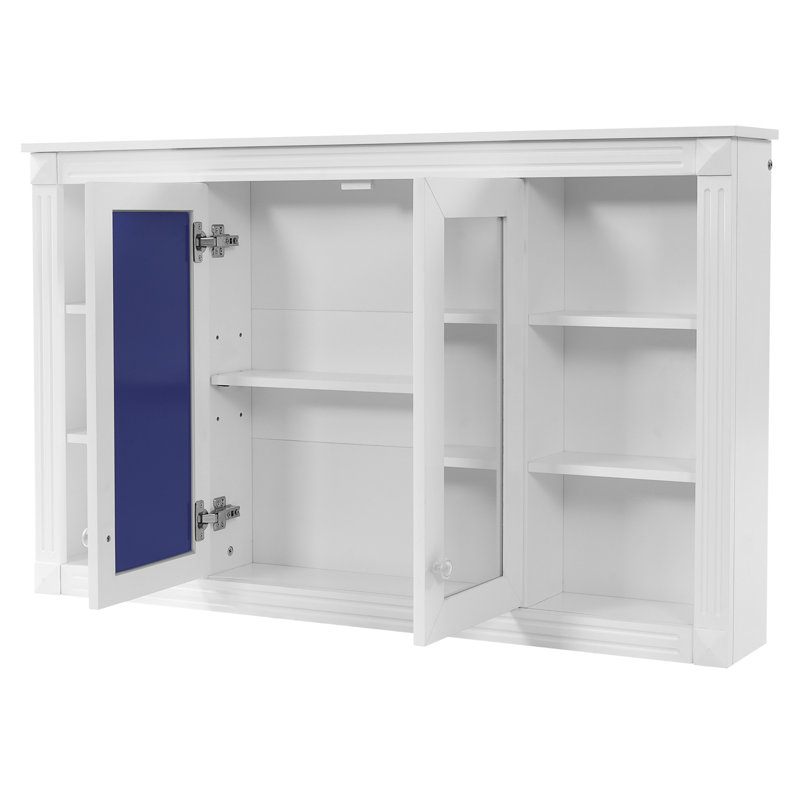 Armoire de toilette avec miroir 47 po, Blanc