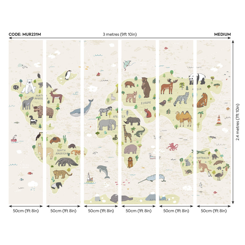 Lexi-May Mural, 240cm L x 300cm W , Brown