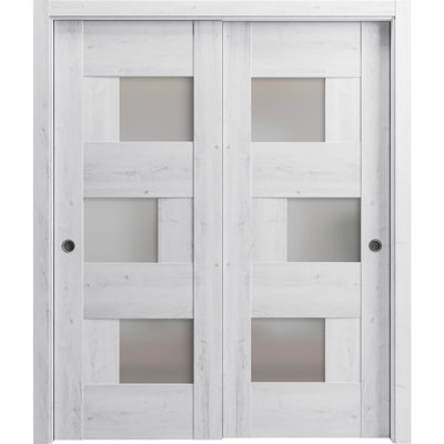 Portes coulissantes en verre givré Sete