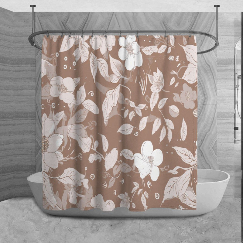 Venatici Microfiber Shower Curtain, 84" H x 70" W