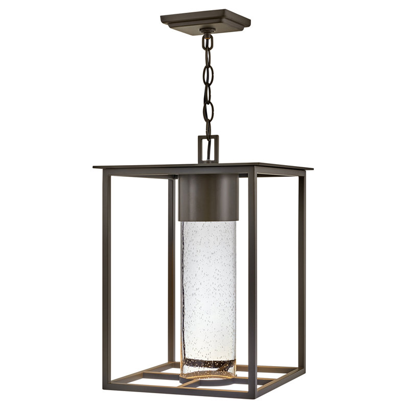 Lanterne suspendue d'extérieur 1 lumière H 17,75 po Marilee, Bronze huilé