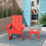 Chaise berçante et table d'extérieur en plastique PEHD Joubert