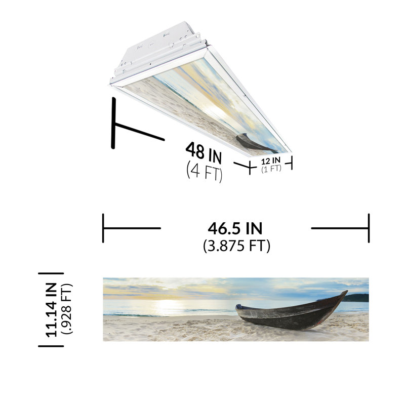 Beach Rectangle Fixture Component Ceiling Light