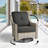 10 Pieces Patio Furniture Set With 53" Fire Pit Table, Outdoor Wicker Swivel Rocking Chairs With Comfy Cushions, All-weather High Back Sofa Couch Set For Backyard Or Lawn-1417941602