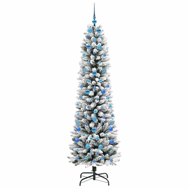 Artificial Christmas Tree with 300 LEDs, Blue, 6.89' H