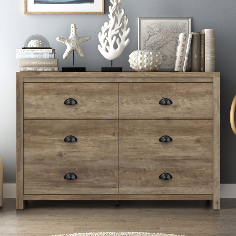 Commode 6 tiroirs Isenbert Crissman, Brun